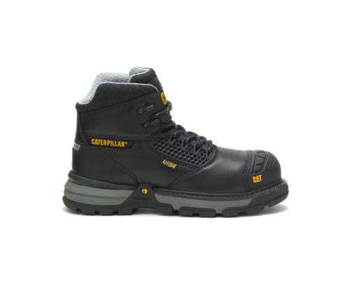 Caterpillar CAT Excavator Superlite Cool Carbon Composite Toe Women's Work Boots Black | CAT-741KO