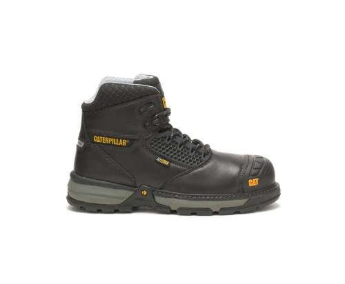 Caterpillar CAT Excavator Superlite Cool Carbon Composite Toe Men's Work Boots Black | CAT-785KO