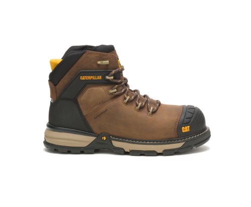 Caterpillar CAT Excavator Superlite Waterproof Thinsulate™ Nano Toe Men's Work Boots Dark Brown | CAT-418CQ