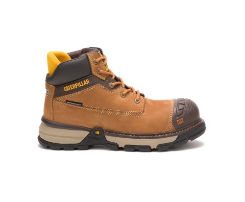 Caterpillar CAT Excavator Superlite Waterproof Nano Toe Women's Work Boots Brown | CAT-459UL