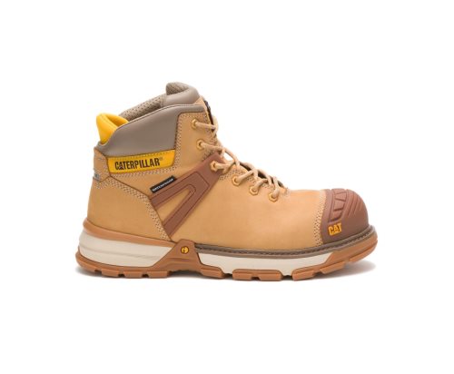 Caterpillar CAT Excavator Superlite Waterproof Nano Toe Men's Work Boots Brown | CAT-819QF