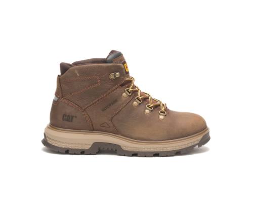 Caterpillar CAT Exposition Hiker Waterproof Men's Work Boots Brown | CAT-789KO