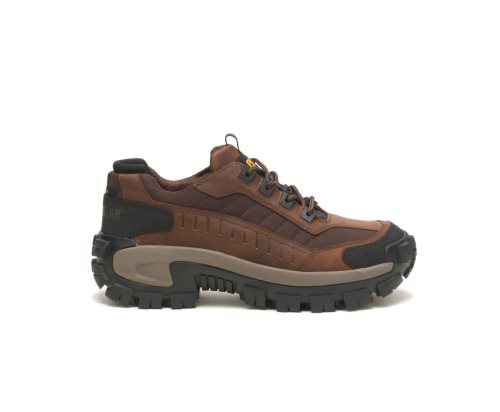 Caterpillar CAT Invader Steel Toe Men's Work Shoes Dark Brown | CAT-637UT