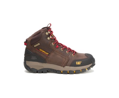 Caterpillar CAT Navigator Waterproof Men's Work Boots Brown / Red | CAT-367GY