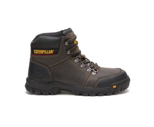 Caterpillar CAT Outline Steel Toe Men's Work Boots Dark Grey | CAT-476CD