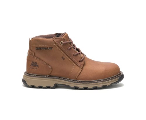 Caterpillar CAT Parker Steel Toe Men's Work Boots Dark Beige | CAT-753XP