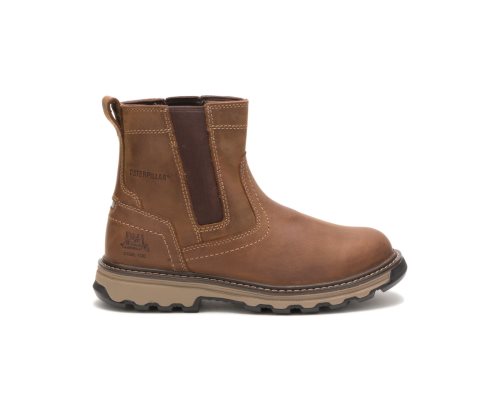 Caterpillar CAT Pelton Steel Toe Men's Work Boots Brown | CAT-730NS