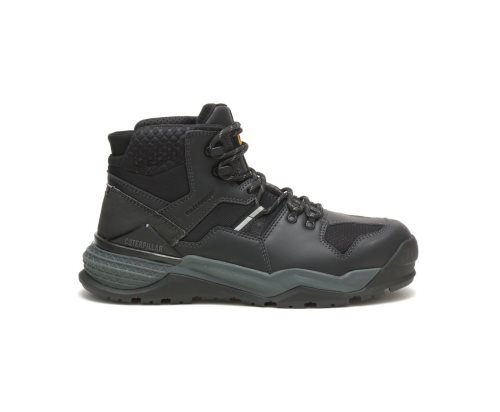 Caterpillar CAT Provoke Mid Waterproof Alloy Toe Men's Work Boots Black / Grey | CAT-098VZ