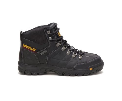 Caterpillar CAT Threshold Waterproof Steel Toe Men's Work Boots Black | CAT-712JO