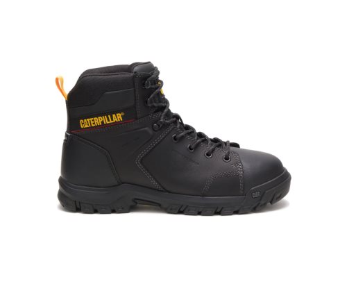 Caterpillar CAT Wellspring Waterproof Metatarsal Guard Steel Toe Men's Work Boots Black | CAT-871CJ