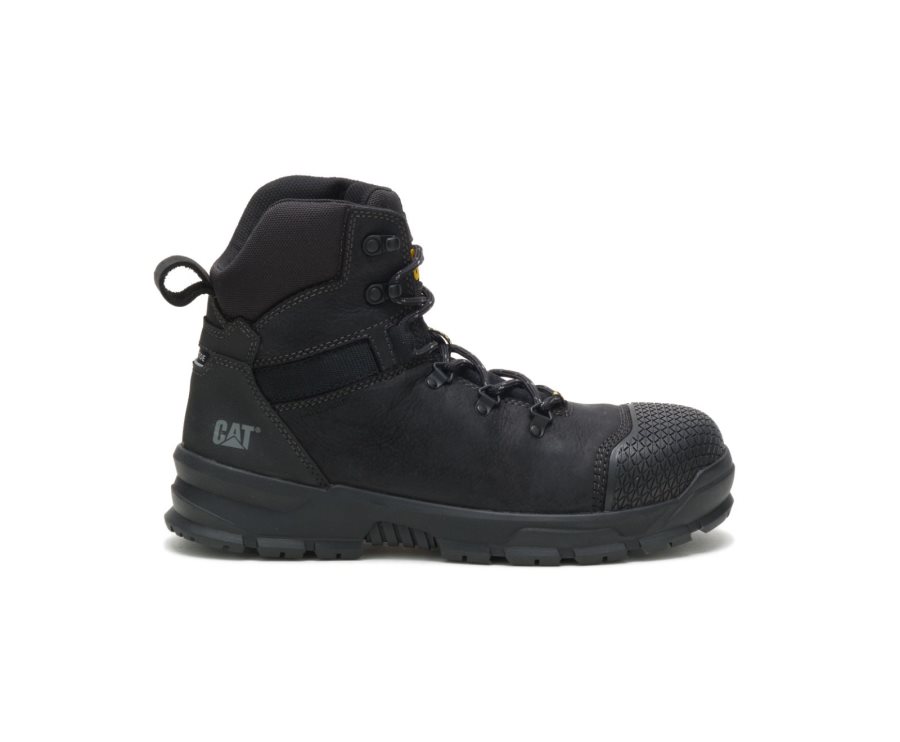 Caterpillar CAT Accomplice X Waterproof Steel Toe Men\'s Work Boots Black | CAT-107KB