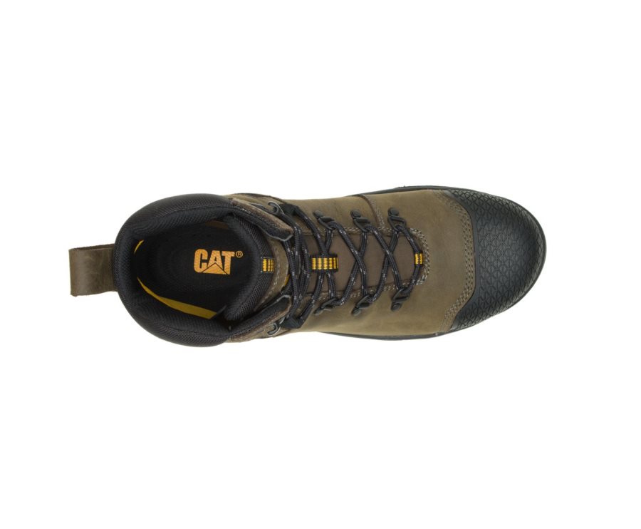 Caterpillar CAT Accomplice X Waterproof Steel Toe Men's Work Boots Olive / Black | CAT-549JO