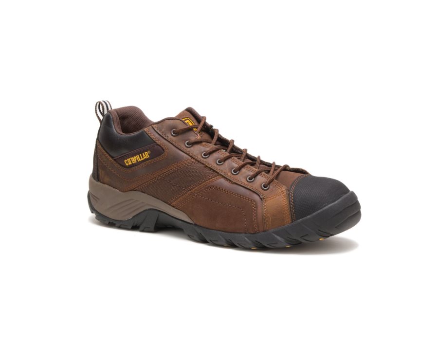 Caterpillar CAT Argon Composite Toe Men's Work Shoes Dark Brown | CAT-516RK