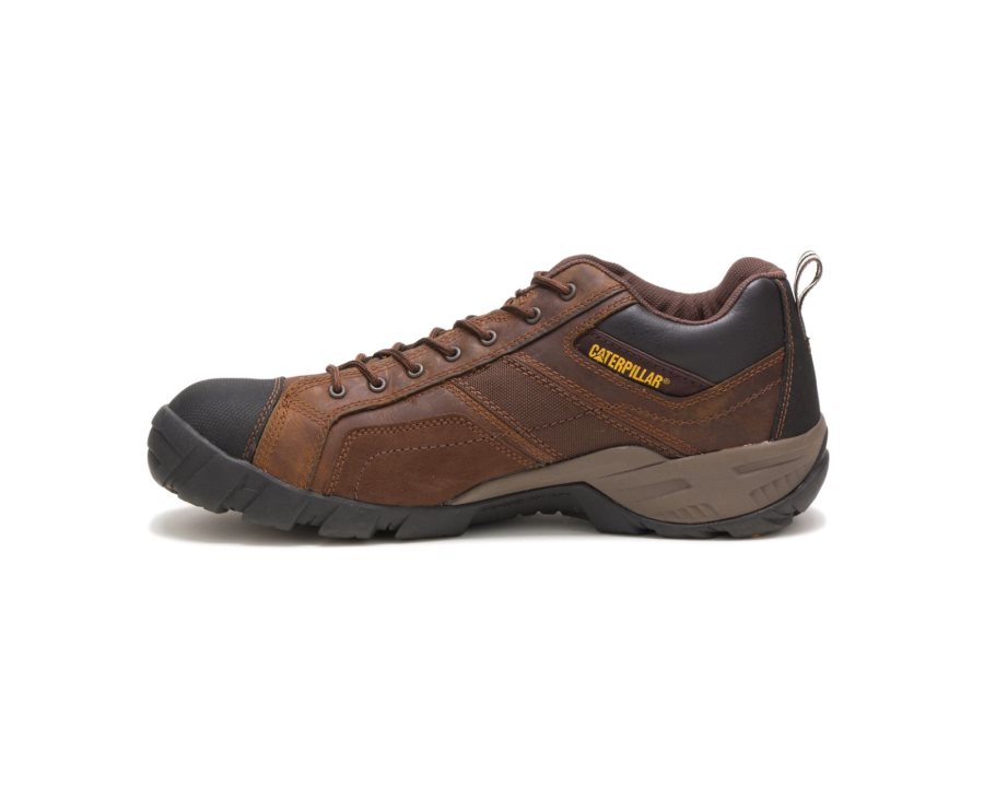 Caterpillar CAT Argon Composite Toe Men's Work Shoes Dark Brown | CAT-516RK