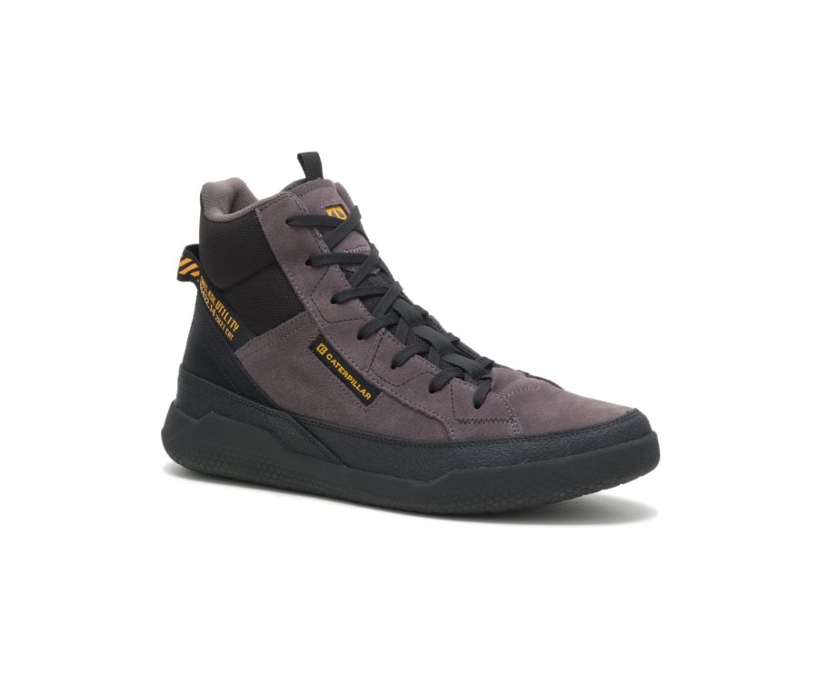 Caterpillar CAT CODE Hex Hi Utility Men's Sneakers Grey / Black | CAT-193HJ