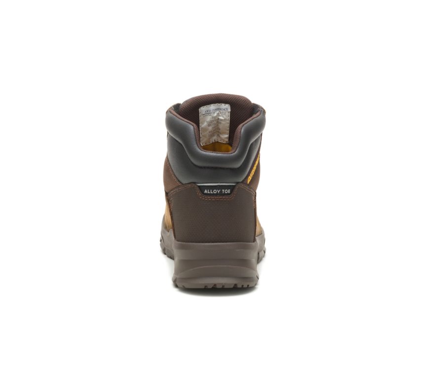 Caterpillar CAT Charge Waterproof Alloy Toe Men's Work Boots Brown | CAT-027EC