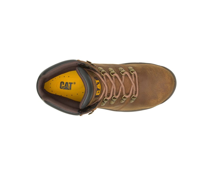 Caterpillar CAT Charge Waterproof Alloy Toe Men's Work Boots Brown | CAT-027EC