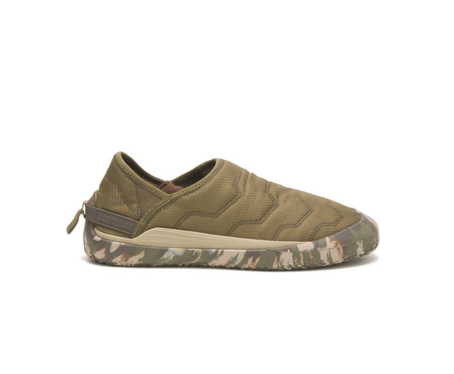 Caterpillar CAT Crossover Slip On Men\'s Casual Shoes Dark Olive | CAT-829KO