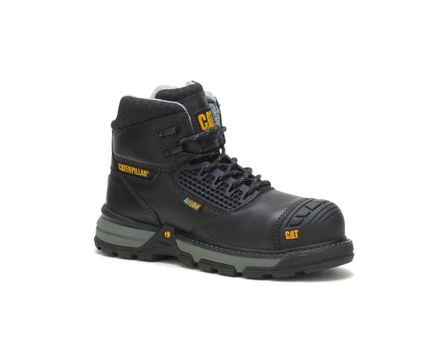 Caterpillar CAT Excavator Superlite Cool Carbon Composite Toe Women's Work Boots Black | CAT-741KO