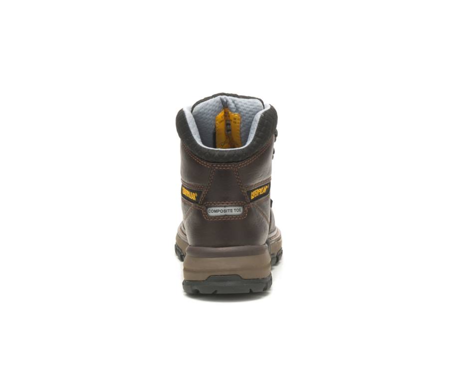 Caterpillar CAT Excavator Superlite Cool Carbon Composite Toe Women's Work Boots Dark Brown | CAT-742KO