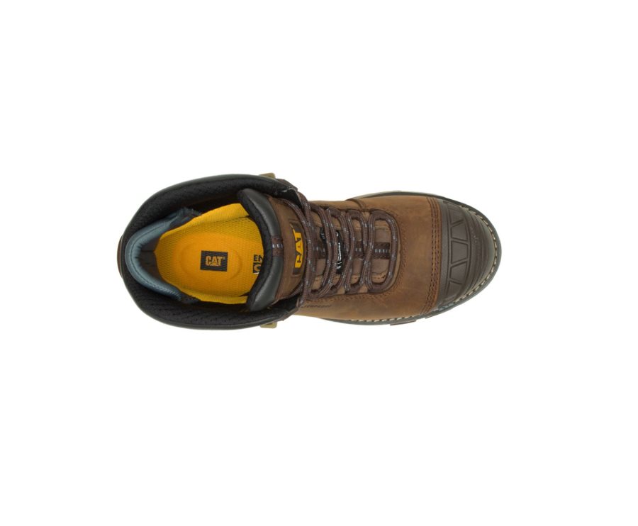 Caterpillar CAT Excavator Superlite Waterproof Thinsulate™ Nano Toe Women's Work Boots Dark Brown | CAT-015KD