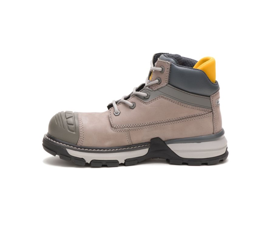 Caterpillar CAT Excavator Superlite Waterproof Nano Toe Women's Work Boots Skin / Grey | CAT-310BA