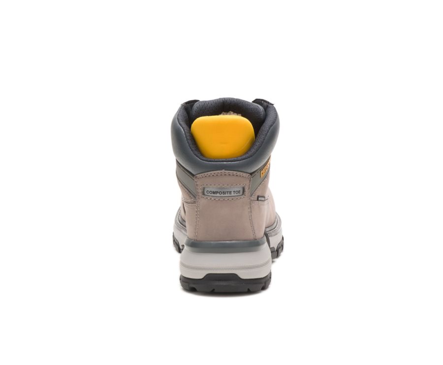 Caterpillar CAT Excavator Superlite Waterproof Nano Toe Women's Work Boots Skin / Grey | CAT-310BA