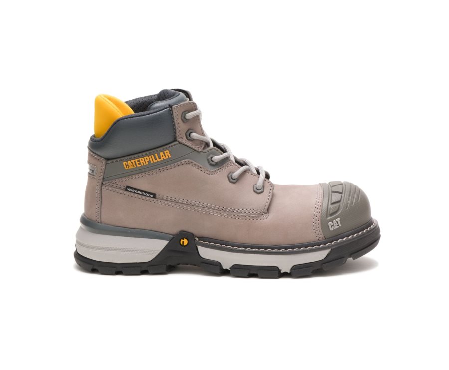 Caterpillar CAT Excavator Superlite Waterproof Nano Toe Women\'s Work Boots Skin / Grey | CAT-310BA