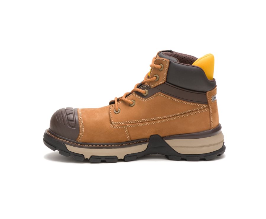 Caterpillar CAT Excavator Superlite Waterproof Nano Toe Women's Work Boots Brown | CAT-459UL