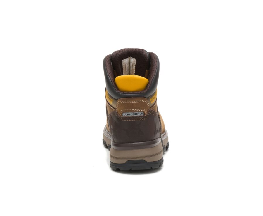 Caterpillar CAT Excavator Superlite Waterproof Nano Toe Men's Work Boots Dark Biege | CAT-690AM