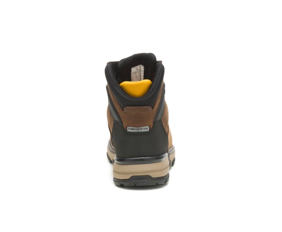 Caterpillar CAT Excavator Superlite Waterproof Thinsulate™ Carbon Composite Toe Men's Work Boots Dark Brown | CAT-797KO