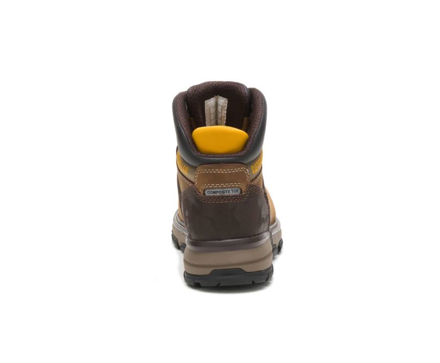 Caterpillar CAT Excavator Superlite Waterproof Carbon Composite Toe Men's Work Boots Brown / Beige | CAT-799KO