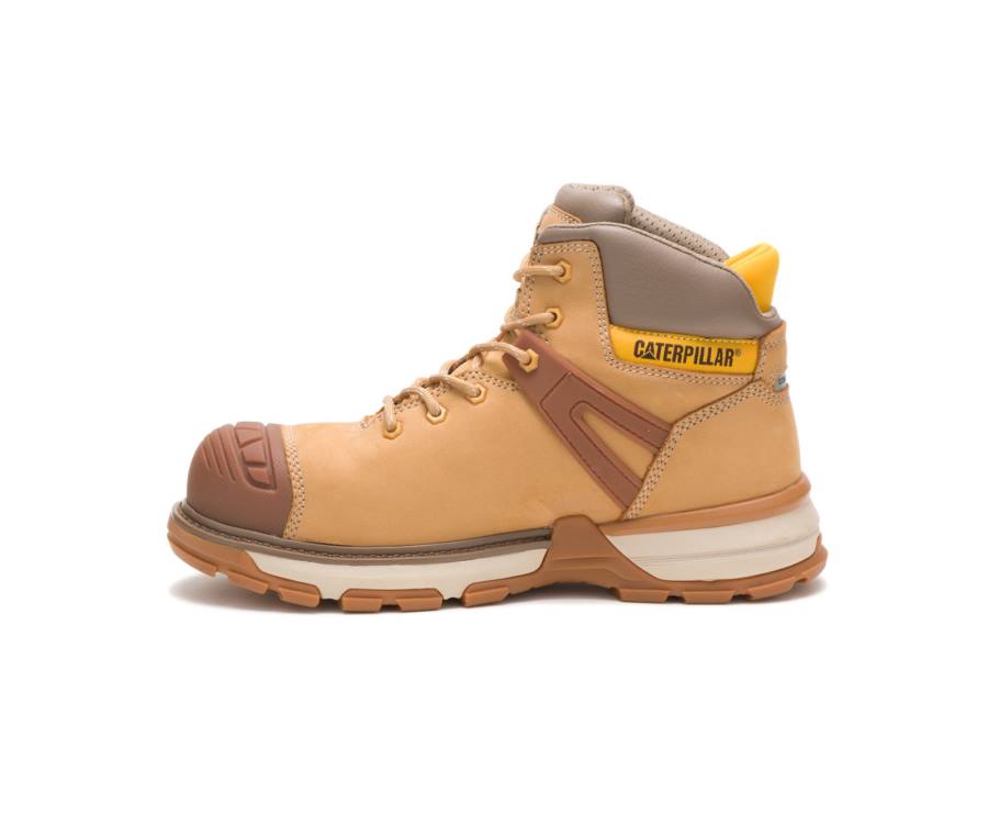 Caterpillar CAT Excavator Superlite Waterproof Carbon Composite Toe Men's Work Boots Orange | CAT-800KO