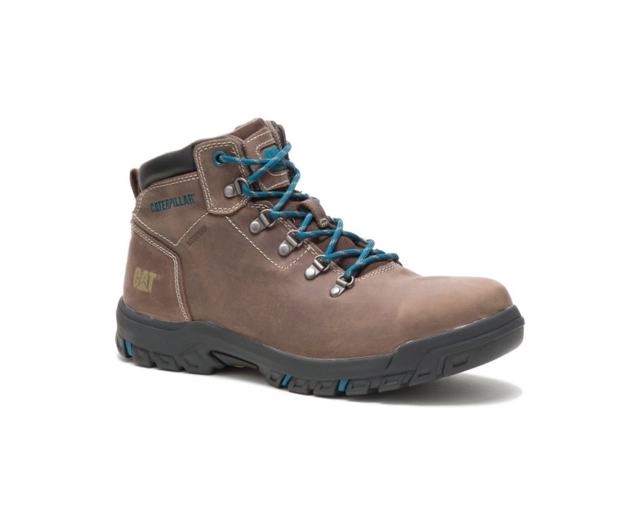 Caterpillar CAT Mae Steel Toe Waterproof Women's Work Boots Brown | CAT-691JX