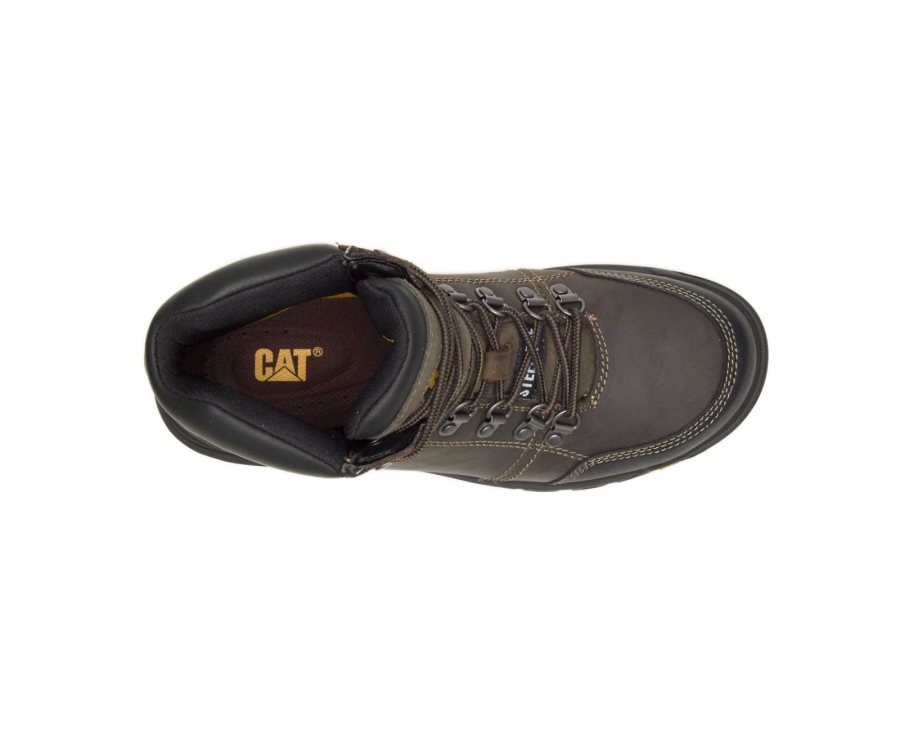 Caterpillar CAT Outline Steel Toe Men's Work Boots Dark Grey | CAT-476CD