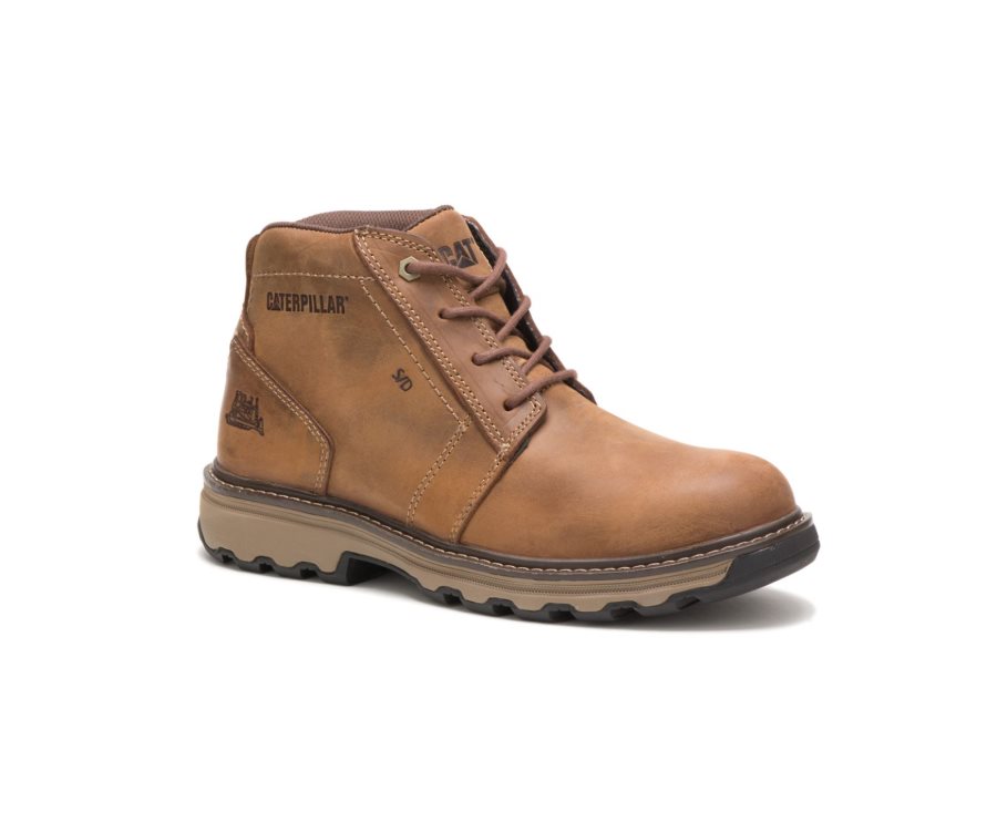 Caterpillar CAT Parker Men's Work Boots Dark Beige | CAT-870EO