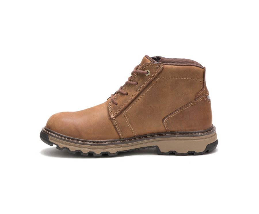 Caterpillar CAT Parker Men's Work Boots Dark Beige | CAT-870EO