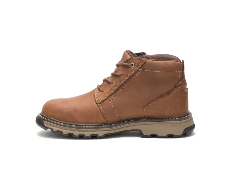 Caterpillar CAT Parker Steel Toe Men's Work Boots Dark Beige | CAT-753XP