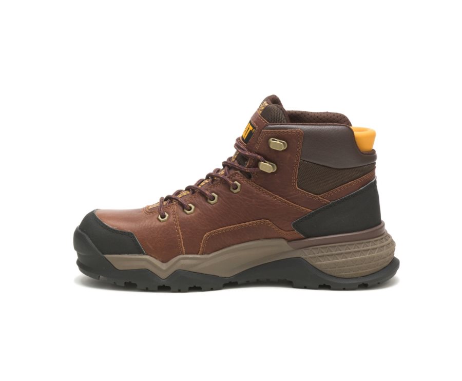 Caterpillar CAT Provoke Mid Waterproof Alloy Toe Men's Work Boots Copper | CAT-230UP