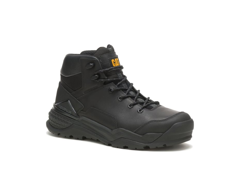 Caterpillar CAT Provoke Mid Waterproof Men's Work Boots Black | CAT-827WF