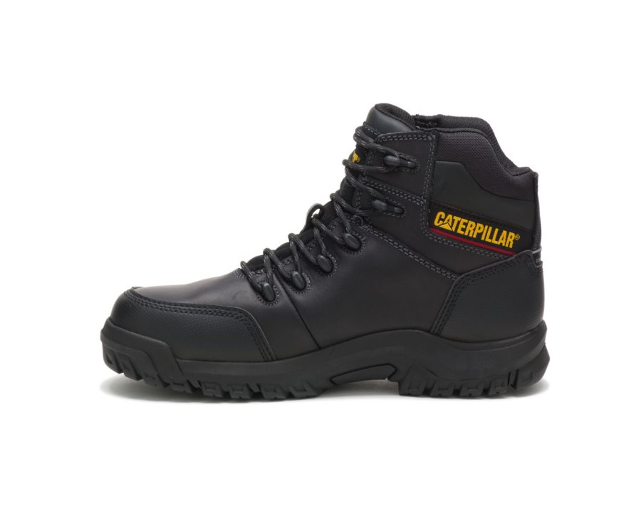 Caterpillar CAT Resorption Waterproof Composite Toe Men's Work Boots Black | CAT-679HC