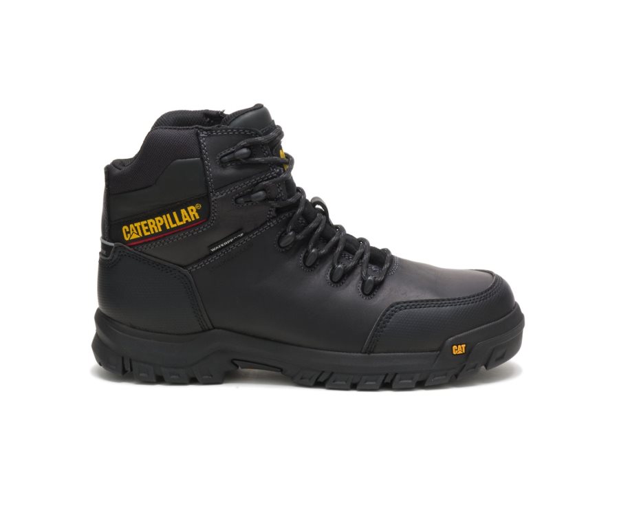 Caterpillar CAT Resorption Waterproof Composite Toe Men\'s Work Boots Black | CAT-679HC