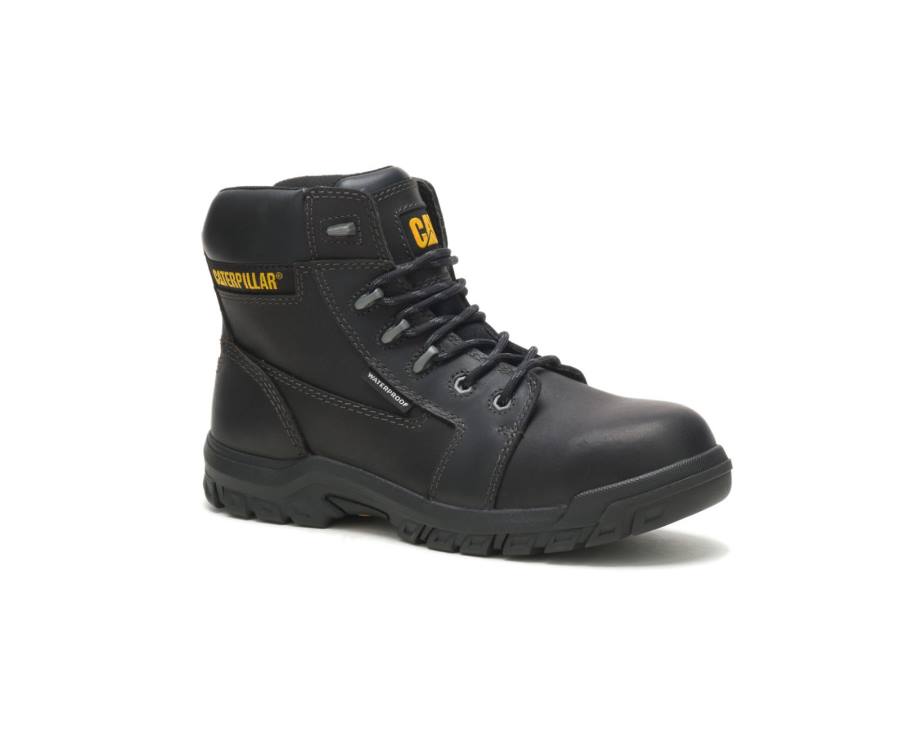 Caterpillar CAT Resorption Waterproof Composite Toe Women's Work Boots Black | CAT-738KO