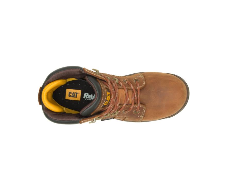 Caterpillar CAT Resorption Waterproof Composite Toe Women's Work Boots Brown | CAT-739KO