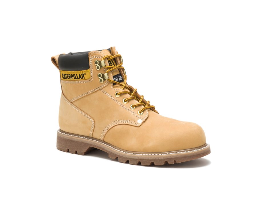 Caterpillar CAT Second Shift Steel Toe Men's Work Boots Brown | CAT-168CZ