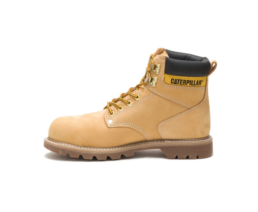 Caterpillar CAT Second Shift Steel Toe Men's Work Boots Brown | CAT-168CZ