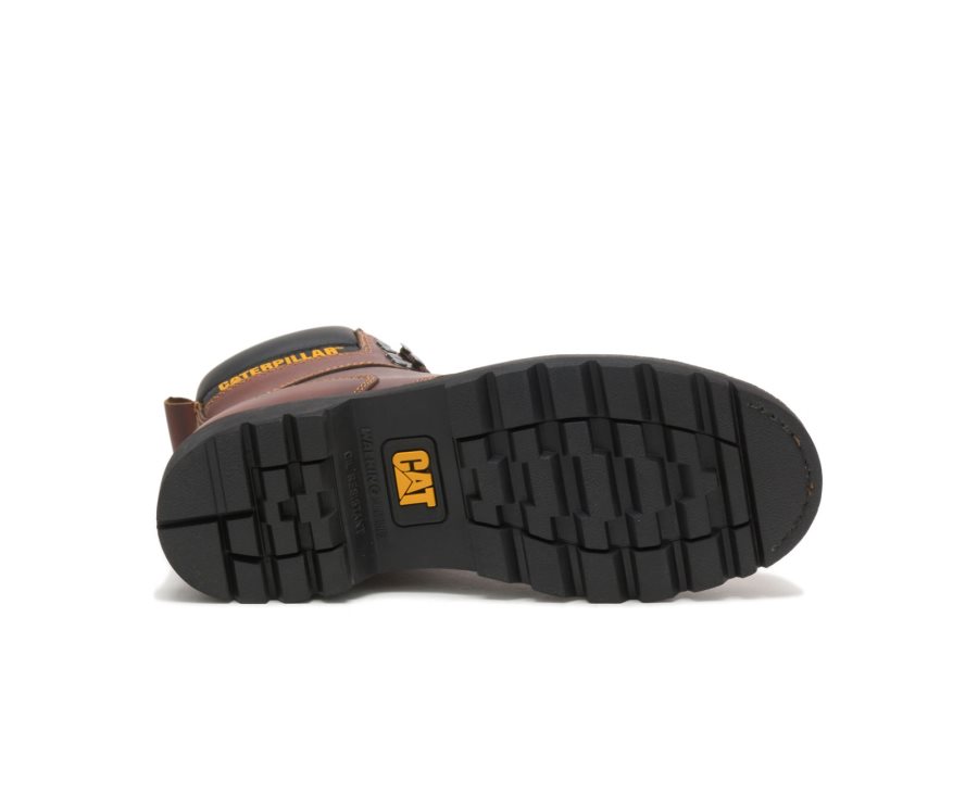 Caterpillar CAT Second Shift Steel Toe Men's Work Boots Brown | CAT-504KR