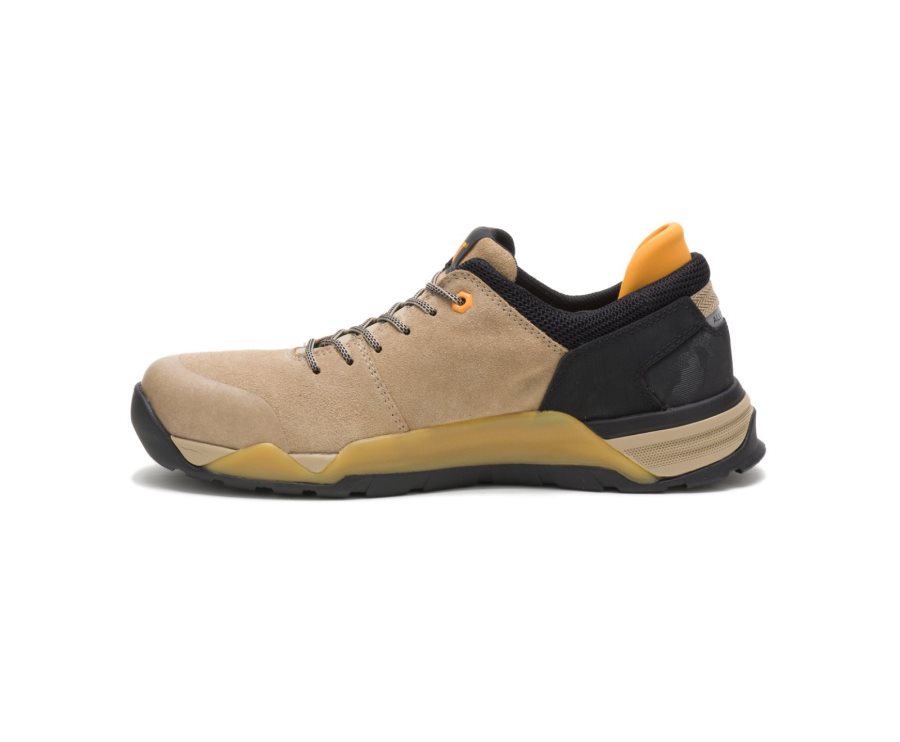 Caterpillar CAT Sprint Suede Alloy Toe Men's Sneakers Brown / Black | CAT-718JH