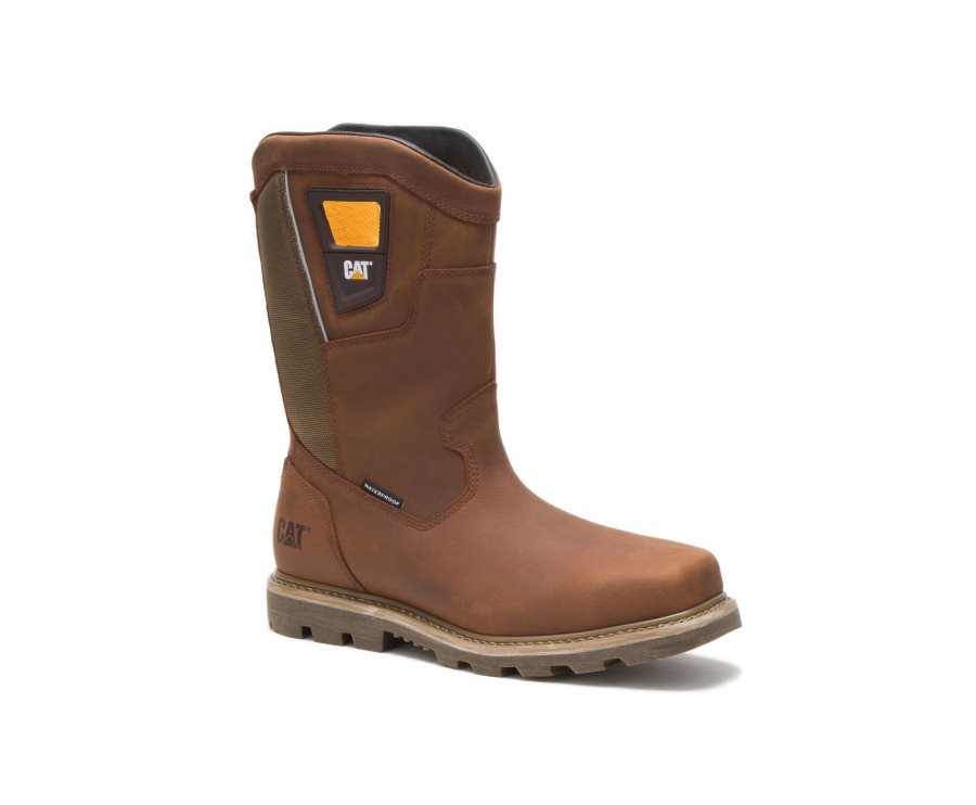 Caterpillar CAT Stillwell Waterproof Steel Toe Men's Work Boots Copper | CAT-481OV