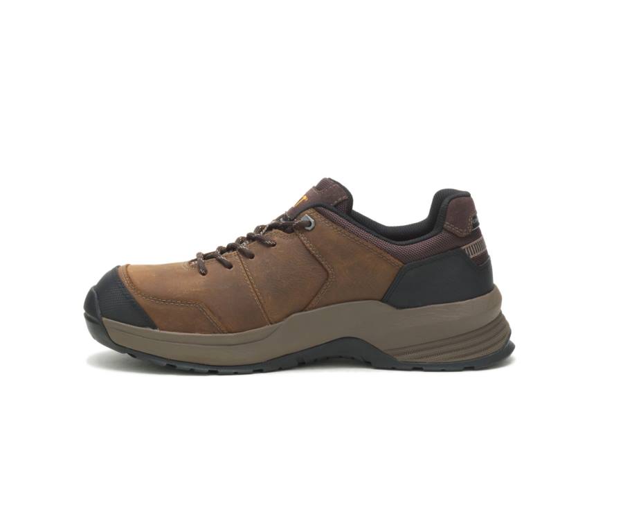 Caterpillar CAT Streamline 2.0 Leather Composite Toe Men's Work Shoes Brown | CAT-813KO